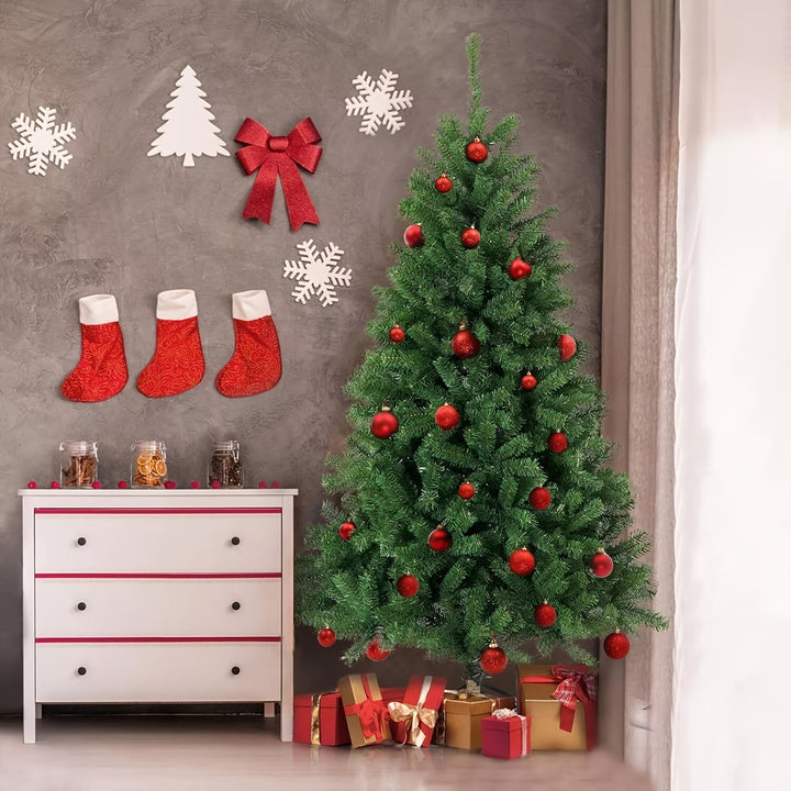 6ft/1.8m Traditional Green Christmas Tree – 850 Tips with Metal Stand