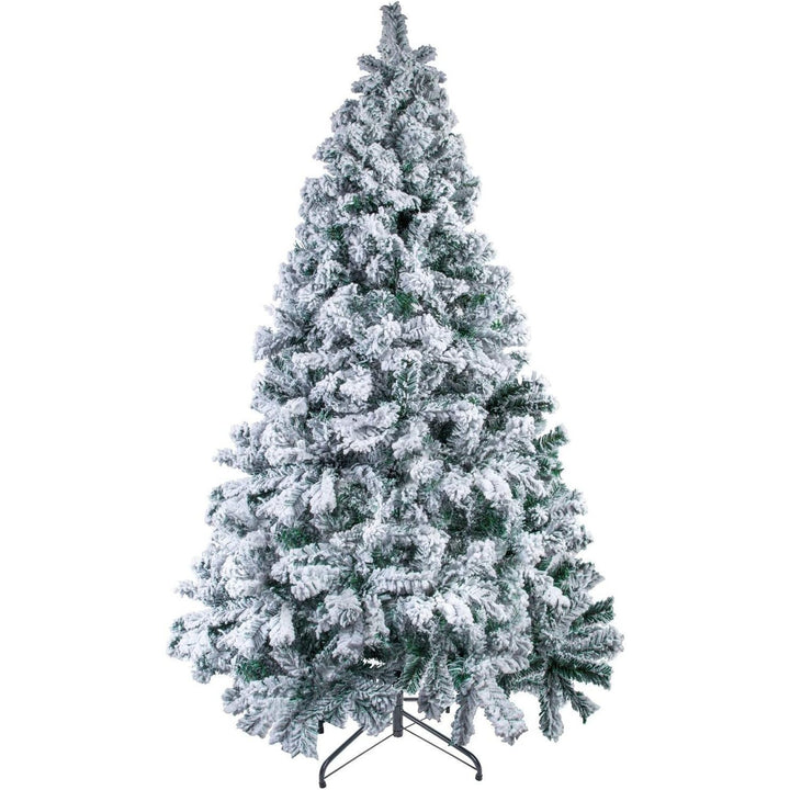 White Flocked Christmas Tree – Artificial Snow Cedar Tree Decoration