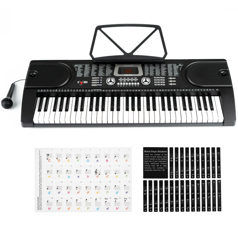 61-Key Digital Keyboard Piano – Electric Piano with Microphone & 24 Demo Songs