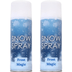 Quebec Artificial Snow Spray – 2 x 100ml Cans for Christmas Trees & Windows