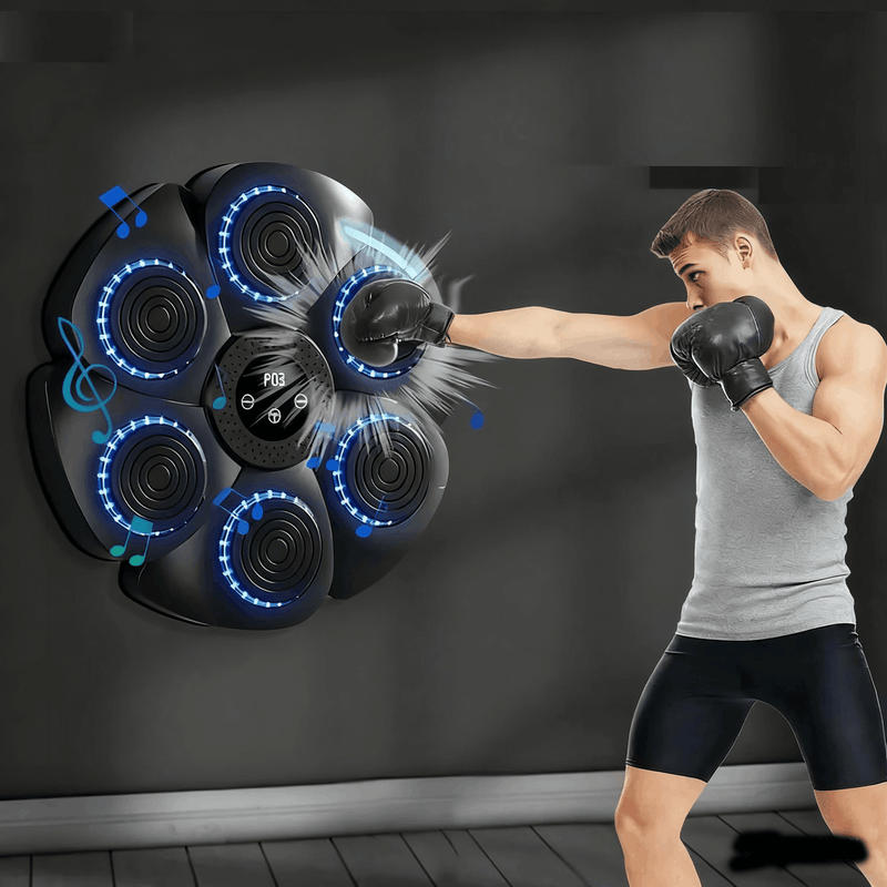 Smart Music Boxing Machine – Wall-Mounted Boxing Toy with Gloves, 9 Speed Modes