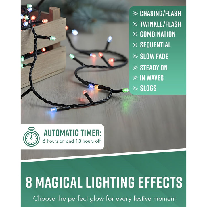 GloBrite 100–1000 LED Fairy Lights – 8 Modes Waterproof Outdoor Christmas Lights