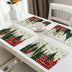 2/4/6pcs Christmas Placemats – Holiday Tree Pattern Heat-Resistant Table Mats