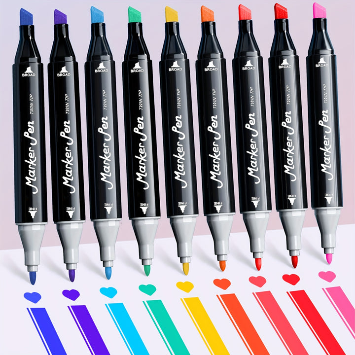 120/168 Colours Alcohol Markers – Dual Tip Art Pens with Carry Bag & Stand
