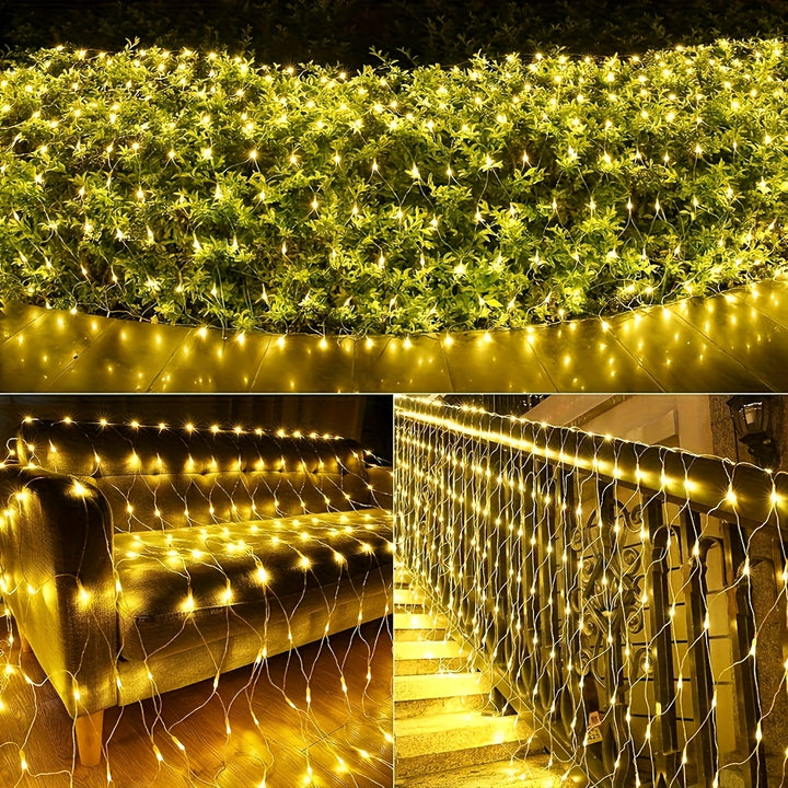 320 LED Net Mesh Lights 3x2m – 8 Modes Christmas Fairy Lights UK Plug