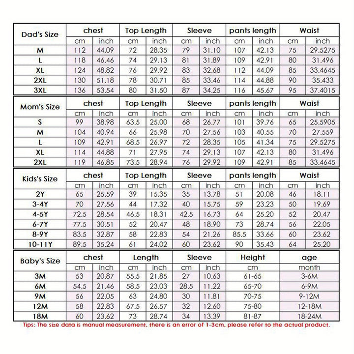 Matching Family Christmas Pyjamas – Tree Print Long Sleeve Top & Plaid Pants