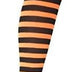 MYSASI Children's Striped Tights s (3-5 years, Neon Orange & Black)