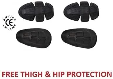 GREAT BIKERS GEAR - Motorbike Motorcycle Armour Cargo Trouser Pants Jeans Protective Men Bike with Free CE Approved Protectors Black
