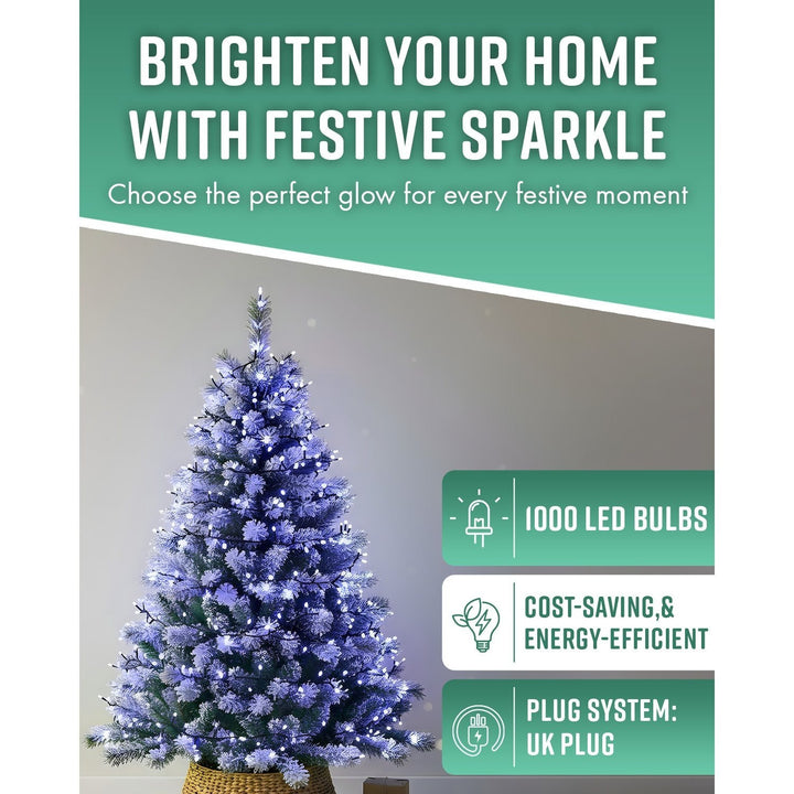 GloBrite 100–1000 LED Fairy Lights – 8 Modes Waterproof Outdoor Christmas Lights