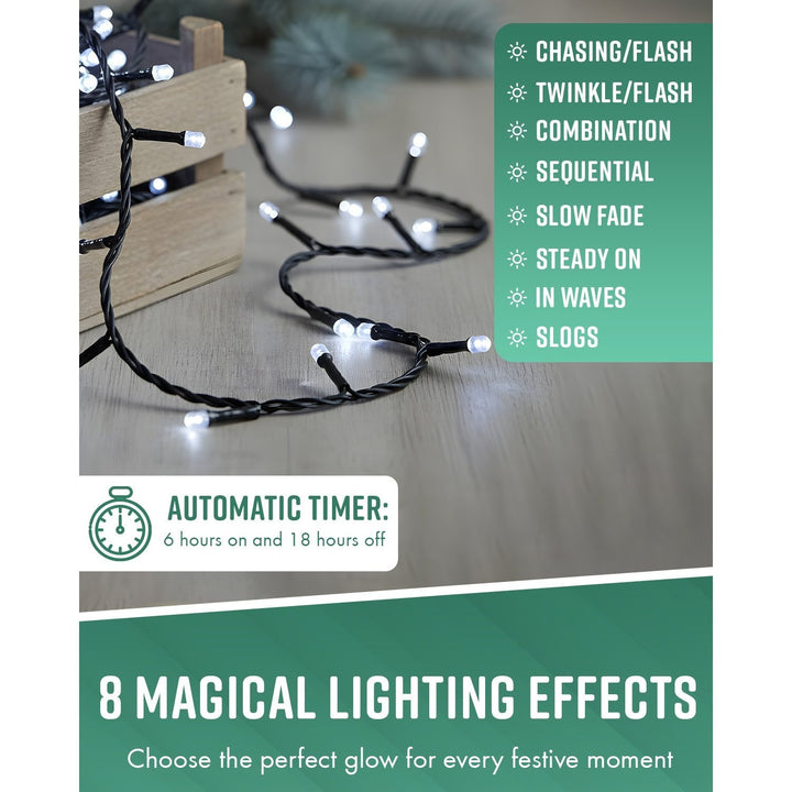 GloBrite 100–1000 LED Fairy Lights – 8 Modes Waterproof Outdoor Christmas Lights