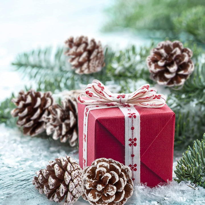 27Pcs Artificial Pine Cones – Snow-Covered Rustic Christmas Decorations