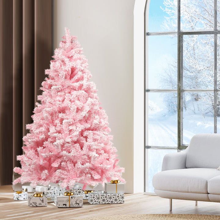 Pink Artificial Christmas Tree – Realistic Branches with Metal Stand