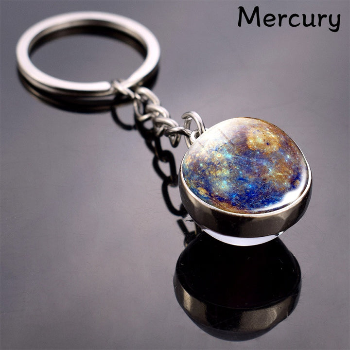 Solar System Keychain – 8 Planets Astronomy Gift for Science Lovers