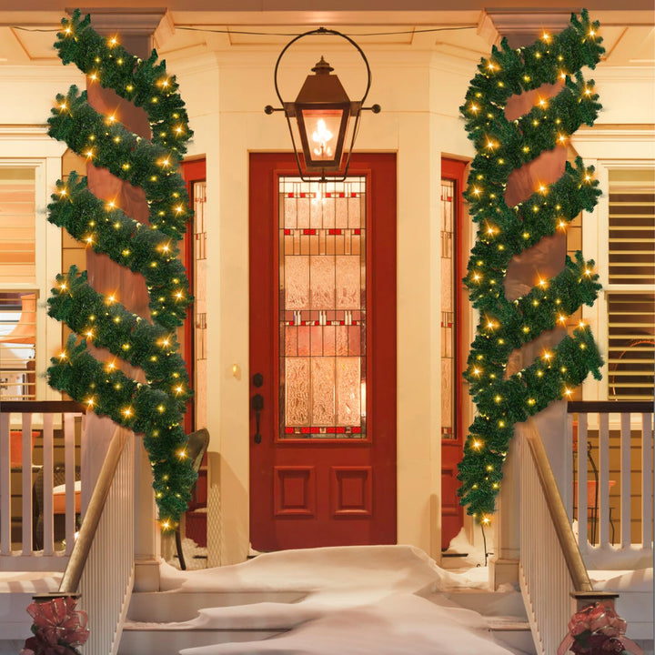 10m Christmas Garland – Indoor Decoration for Stairs, Mantel & Fireplace