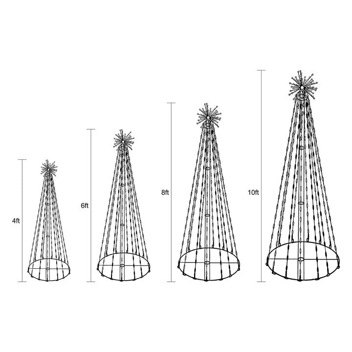 Outdoor LED Cone Christmas Tree – Warm White Waterproof Holiday Light