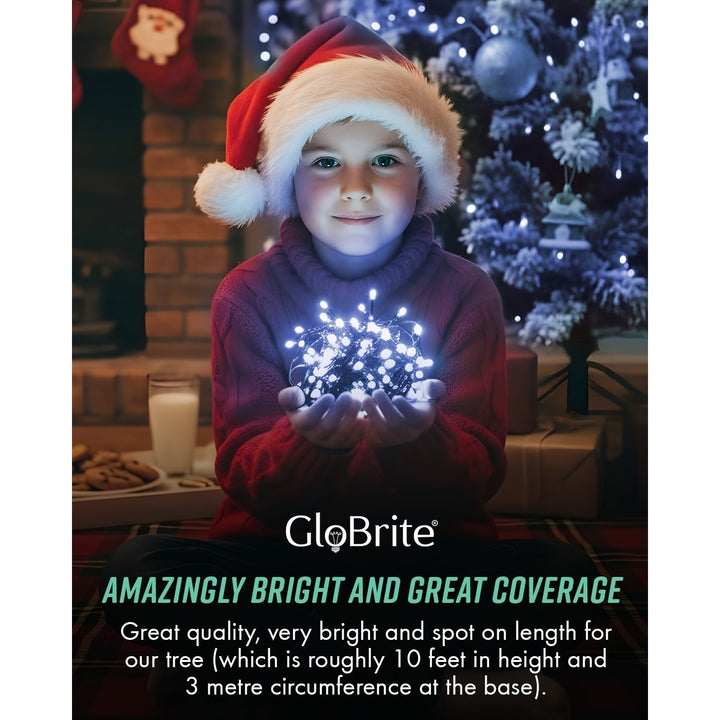 GloBrite 100–1000 LED Fairy Lights – 8 Modes Waterproof Outdoor Christmas Lights