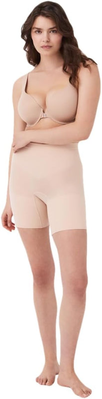 SPANX Shapewear for Women Tummy Control Power Short (Regular and Plus Size), Soft Nude, L