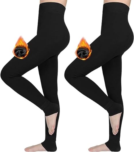 AIMTOP Women Leggings Winter Thick Warm Fleece Lined Thermal Stretchy Leggings Pants, High Waisted Full Length Thermal Leggings for Women (Black)