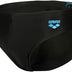 Arena Boy's Swim Briefs Graphic, Black-Turquoise, 8-9 Years