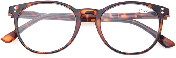 Kerecsen 4 Pack Retro Round Reading Glasses Men Women Spring Hinges Lightweight Quality Readers