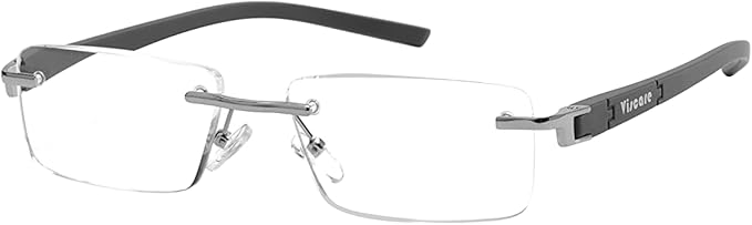 VISCARE -3-Pair Rimless Frameless Clear Frame Reading Readers Glasses for Men +1.50
