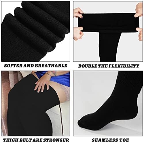 Plus Size Womens Thigh High Socks for Thick Thighs- Extra Long & Thick Over the Knee Stockings- Leg Warmer Boot Socks