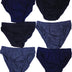 Bonnin Luxury Briefs Classic Sports Men's Briefs Slips Underwear Cotton Pants Soft Breathable Comfortable Hip Waistband Black, Navy and Grey (6pcs)(X-Large)