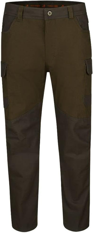 STEIGER Percussion Men's Warm Hunting Trousers Autumn Winter with Fleece Lined Sitting Trousers, Brown, 33