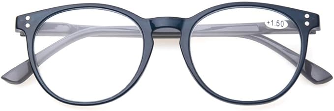 Kerecsen 4 Pack Retro Round Reading Glasses Men Women Spring Hinges Lightweight Quality Readers