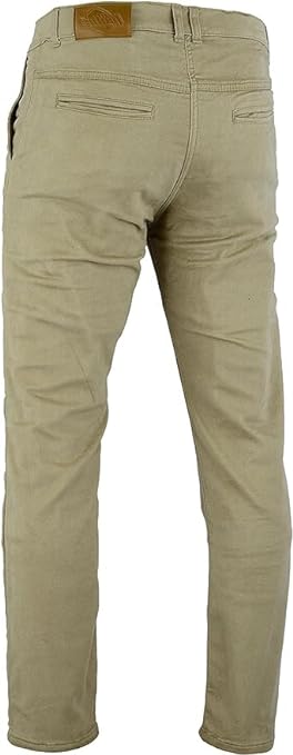 Bikers Gear Australia Unisex Kc0020-30r Kevlar Lined Modern Style Chino Motorcycle Jeans CE Protection, Tan Chino, 30 UK