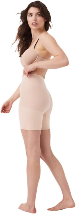 SPANX Shapewear for Women Tummy Control Power Short (Regular and Plus Size), Soft Nude, L
