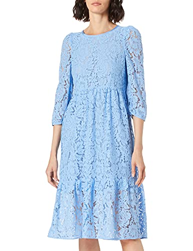 Noa Noa Women's LACE Drape Casual Dress, Vista Blue, 10