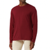 Men's Cotton Shirt Loose Fit Long Sleeve T-Shirt Moisture Wicking Crew Neck Shirts Comfort Casual Base Layer Tops, Red, XL