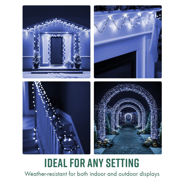 GloBrite 100–1000 LED Fairy Lights – 8 Modes Waterproof Outdoor Christmas Lights