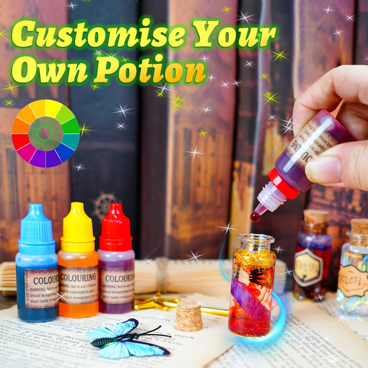 FOMOMDI DIY Wizard Potions Kit – 20 Bottle Fairy Magic Craft Set for Kids