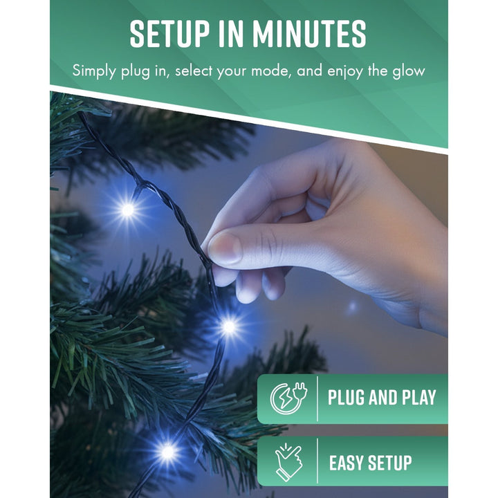 GloBrite 100–1000 LED Fairy Lights – 8 Modes Waterproof Outdoor Christmas Lights