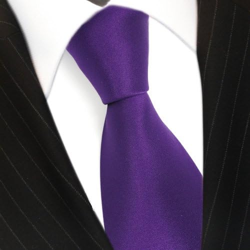 TigerTie Designer Satin tie necktie in lila dark-purpleviolet all-one-color Polyester