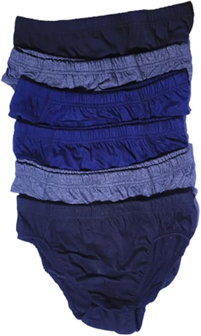 Bonnin Luxury Briefs Classic Sports Men's Briefs Slips Underwear Cotton Pants Soft Breathable Comfortable Hip Waistband Black, Navy and Grey (6pcs)(X-Large)