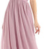 TiaoBug Women Sleeveless Chiffon Dress Empire Waist Bridesmaid Evening Prom Party Dresses Gowns Dusty Rose 12
