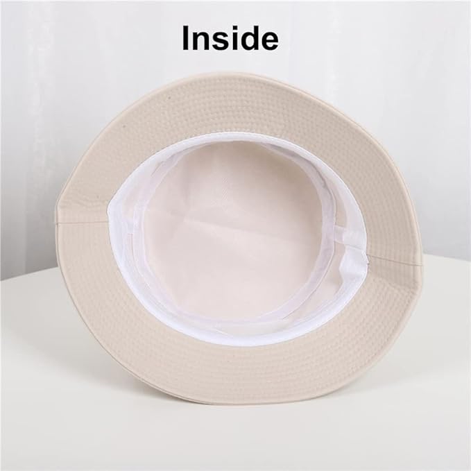 imKutie Kids Smile Face Sun Hat, UPF 50+ Toddler Boys Girls Summer Bucket Hat Wide Brim Unisex Beach Hats Caps for 4-8 Years Beige