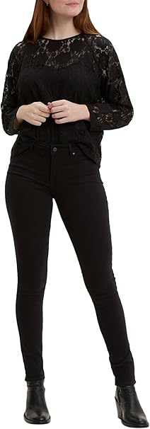 Levi's 711 Skinny Women's Jeans, Night is Black, 25W / 34L
