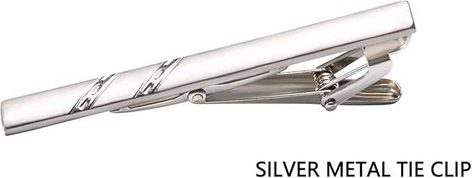 Barry.Wang Mens Green Tie and Clip Floral Silk Wedding Necktie Handkerchief Cufflinks Set Formal Party