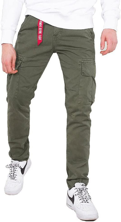 Alpha Industries Men's Agent Casual Trousers Pants, Black Olive, 34W