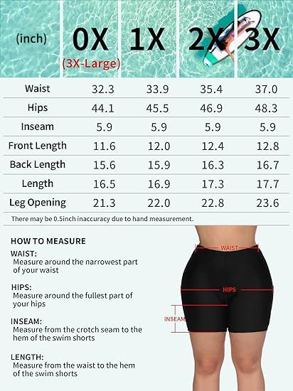 High Waisted Swim Shorts for Ladies Plus Size Tummy Control Boyshorts Elastic Waistband Tankini Bottom, Navy, 3XL