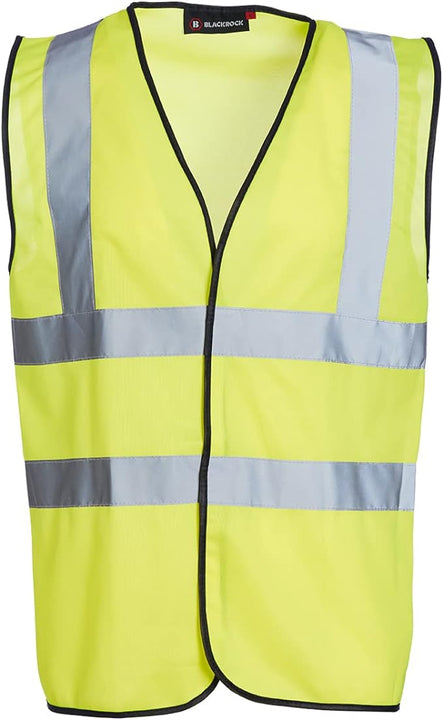 Blackrock Hi Vis Vest, Yellow Hi Viz Jacket, Reflective Jacket, High Vis Vests, PPE Clothing, Hi-Vis, Hivisible, Cycling, Security Vests, Mens Womens Childs Kids Boys Girls, Running Vest