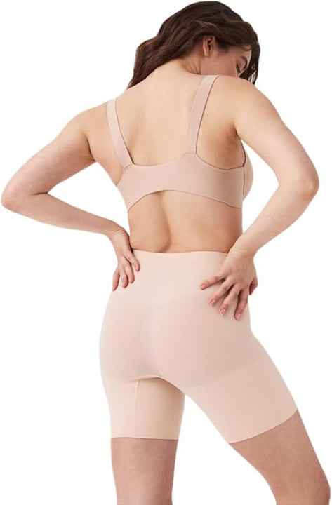 SPANX Shapewear for Women Tummy Control Power Short (Regular and Plus Size), Soft Nude, L