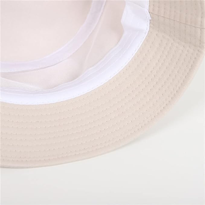 imKutie Kids Smile Face Sun Hat, UPF 50+ Toddler Boys Girls Summer Bucket Hat Wide Brim Unisex Beach Hats Caps for 4-8 Years Beige