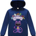 Forlcool Smiling Critters Hoodies for Boys Unisex Kids Cotton Sweatshirt Cartoon Printing Hooded Top (Navy Blue-a,7-8 Years)