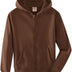 Spring&Gege Youth Solid Full Zipper Hoodies Soft Kids Hooded Sweatshirt for Boys and Girls, Brown, Size 9-10 Years