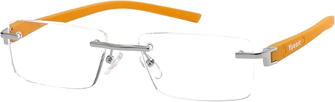 VISCARE -3-Pair Rimless Frameless Clear Frame Reading Readers Glasses for Men +1.50